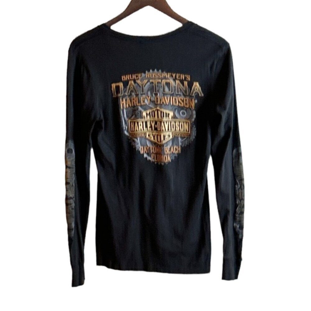 Harley Davidson Women's Daytona Bike Week 2020 Long Sleeve Tee Shirt Black Sz M